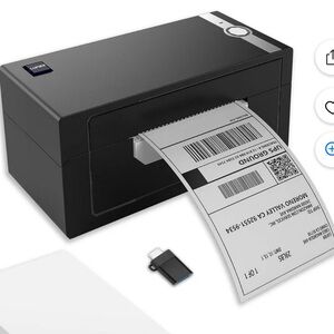Label Printer - Black Thermal Shipping Label Printer